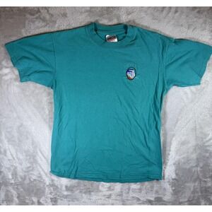 Vintage Niagara Falls Oneita Shirt Mens Medium Green Embroidered 90s USA